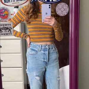 Striped yellow Long sleeve undershirt